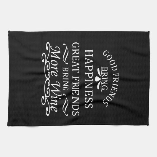 lustiges Weinangebot für Freunde Geschirrtuch (Horizontal)