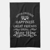 lustiges Weinangebot für Freunde Geschirrtuch (Vertikal)