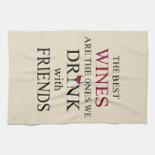 lustiges Weinangebot für Freunde Geschirrtuch (Horizontal)