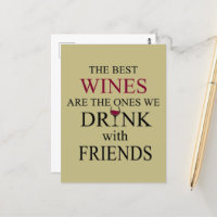 lustiges Weinangebot für Freunde