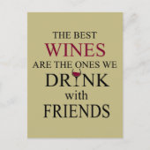 lustiges Weinangebot für Freunde Postkarte (Vorderseite)
