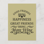 lustiges Weinangebot für Freunde Postkarte (Vorderseite)