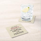 lustiges Weinangebot für Freunde Rechteckiger Pappuntersetzer (Vor Ort)