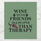 lustiges Weinangebot für Freunde Weinetikett (Einzelnes Label)