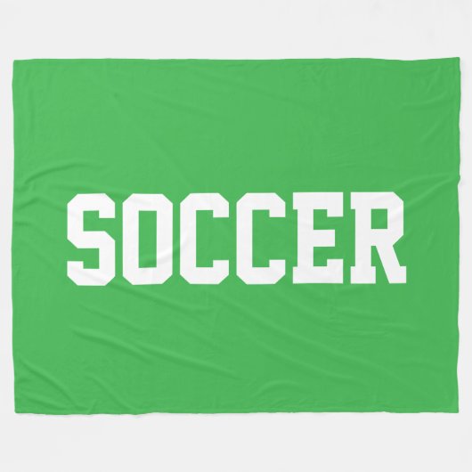 Lustiges Weißes Athletik-Fußball-Text auf Hellgrün Fleecedecke (Vorderseite (Horizontal))