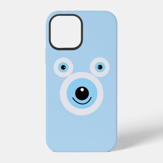 Lustiges weißes Bärengesicht iPhone Hülle (Rückseite)