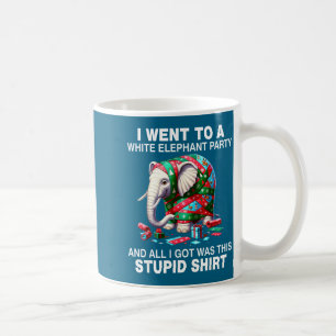 Lustiges Weißes Elefantengeschenk Verpackter Elefa Kaffeetasse