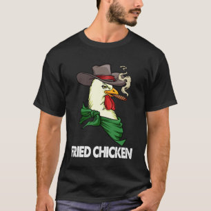 Lustiges Weißes geräuchertes Hühnchen T-Shirt Frit