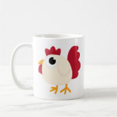 Lustiges weißes Huhn Kaffeetasse (Links)