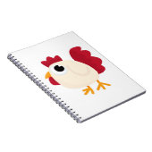 Lustiges weißes Huhn Notizblock (Rechte Seite)