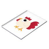 Lustiges weißes Huhn Notizblock (Linke Seite)
