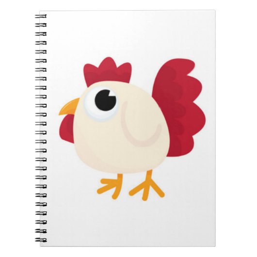 Lustiges weißes Huhn Notizblock (Vorderseite)