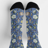 Lustiges Weltraum-Cartoon-Muster Socken (Oben)