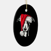 lustiges whippet santa Weihnachtslieder Mama Gesch Keramik Ornament (Rechts)