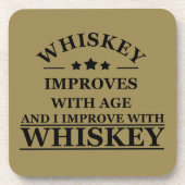 lustiges Whisky-Zitat Getränkeuntersetzer (Vorderseite)