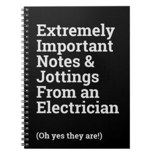 Lustiges Wichtiges Elektriker Notizbuch Notizblock
