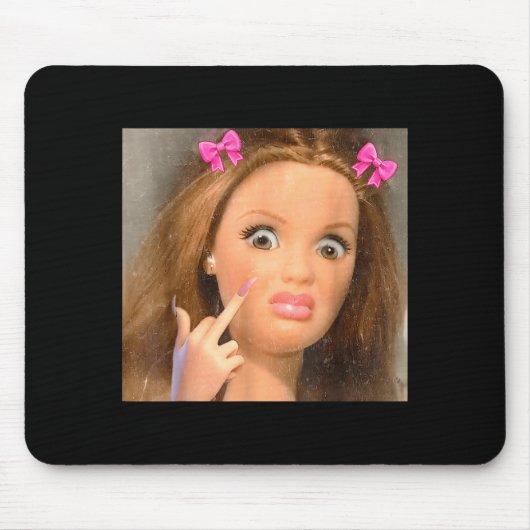 Lustiges widerliches Puppengesicht Meme Mousepad (Vorne)
