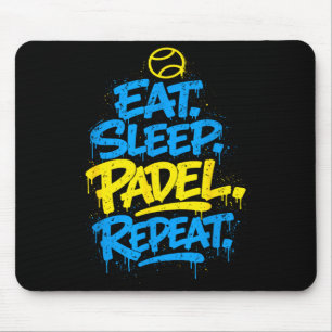 Lustiges Wiederholungsdesign für Padel-Spieler  Mousepad