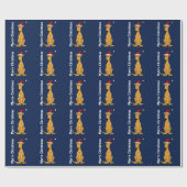 Lustiges Windhund-HundeweihnachtsPackpapier Geschenkpapier (Flach)