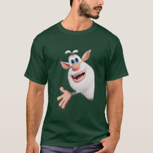 Lustiges winkendes Cartoon-Muster retro T-Shirt