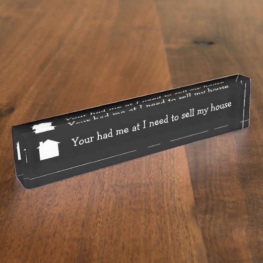 Lustiges wirkliches Anwesen-Büro Namensplakette (Seite)