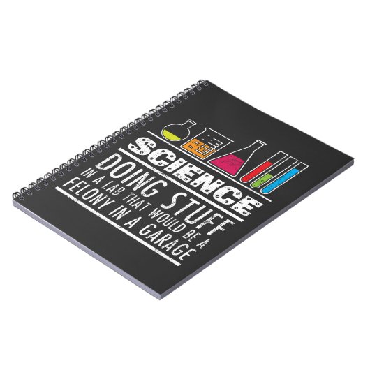 Lustiges Wissenschafts-Chemie-T-Shirt für Nerds Notizblock (Linke Seite)