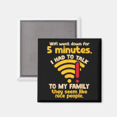 Lustiges WLAN ist ausgefallen Zitat Computer Nerd  Magnet (Vorderseite/Rückseite)
