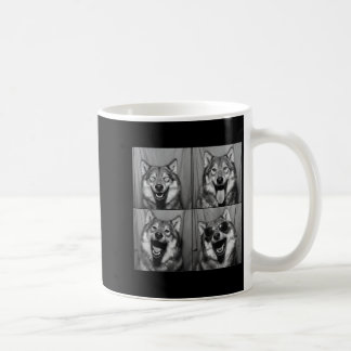 Lustiges Wolf-Fotoautomaten-Sonnenbrille-Hund Kaffeetasse