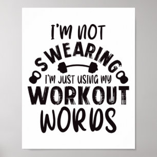 Lustiges Workout-Gym-Zitat Gewichtheben Übungen Kö Poster