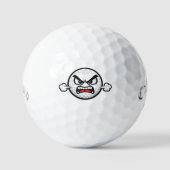 Lustiges wütendes Gesicht Golfball-Design Golfball (Vorderseite)