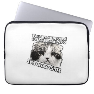 Lustiges wütendes Katzen-Meme für Katzenbesitzer Laptopschutzhülle