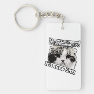 Lustiges wütendes Katzen-Meme für Katzenbesitzer Schlüsselanhänger