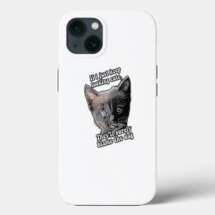 Lustiges wütendes Katzen-Meme für Katzenbesitzer u iPhone 13 Hülle