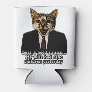 Lustiges wütendes Katzen-Meme für Katzenliebhaber Dosenkühler