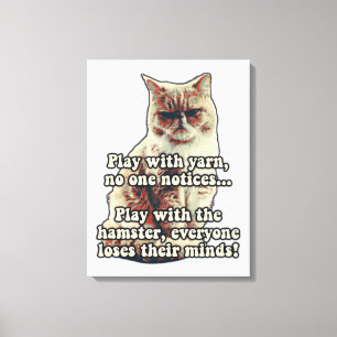 Lustiges wütendes Katzen-Meme für Katzenliebhaber Leinwanddruck