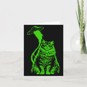 Lustiges Y2k-Alien-Katzen-Entführungs-Meme Karte