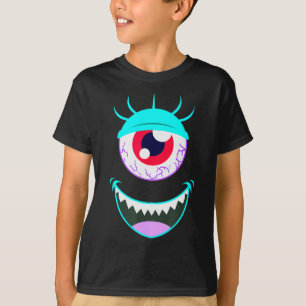 Lustiges Y-Monster-Augen-Gesicht Halloween T-Shirt