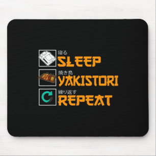 Lustiges Yakitori-Design Hühner-Spieße Japanisches Mousepad