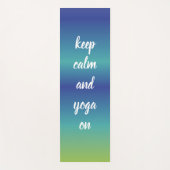 Lustiges Yoga behält ruhigen blaues GrünSerenity Yogamatte (Vorderseite)
