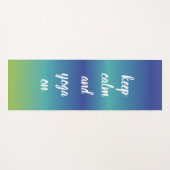 Lustiges Yoga behält ruhigen blaues GrünSerenity Yogamatte (Vorderseite (Horizontal))