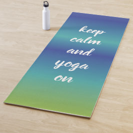 Lustiges Yoga behält ruhigen blaues GrünSerenity Yogamatte