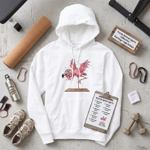 Lustiges Yoga Flamingo Workout Fail Hoodie