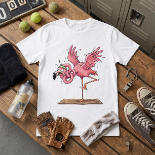 Lustiges Yoga Flamingo Workout Fail T-Shirt
