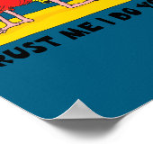 Lustiges Yoga Poster (Ecke)