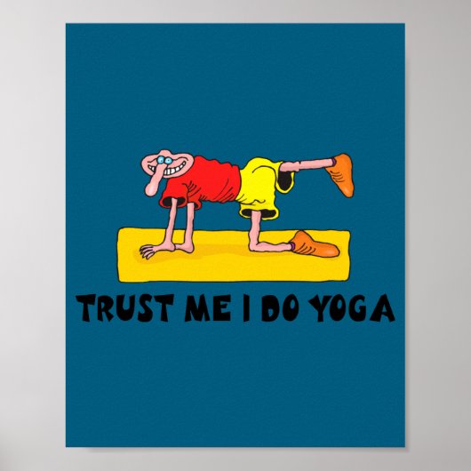 Lustiges Yoga Poster (Vorne)