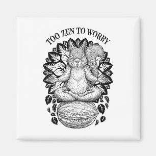 Lustiges Yoga Süßes Eichhörnchen Meditation Zu Zen Magnet