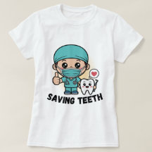 LUSTIGES ZAHNARZT-SHIRT :ZÄHNE RETTEN