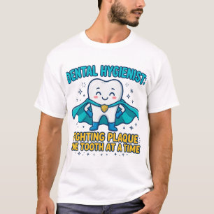 Lustiges Zahnputzhemd für Zahnarzthelferin Plaque T-Shirt