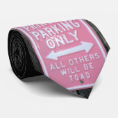 Lustiges Zeichen Prinzessin Parking Only Krawatte (Gerollt)