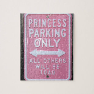 Lustiges Zeichen Prinzessin Parking Only Puzzle